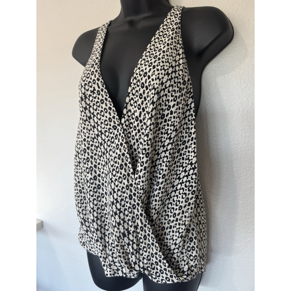 Zara Woman Leopard Print Halter Top Wrap Front Sleeveless Blouse Size M - Picture 2 of 7